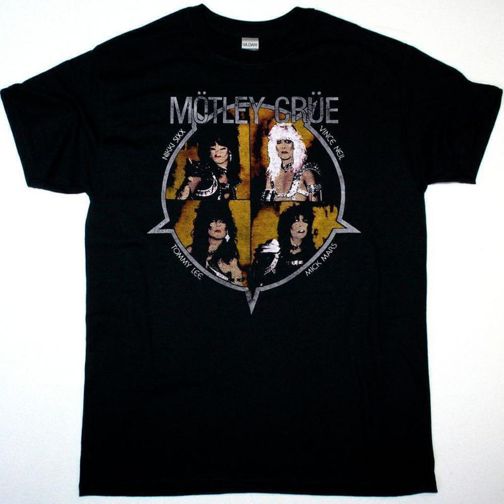Motley Crue Retro Heavy Metal Rock Band Fan Graphic T-Shirt